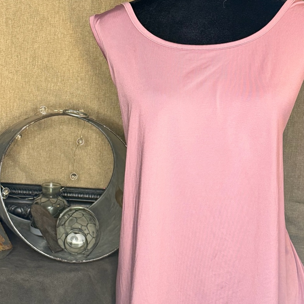 EUC Adrienne Vitadini Sleeveless  Mauve Scoop Neck Tank Size 3XL